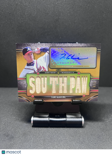 2024 TRIPLE THREADS TOM GLAVINE GOLD PATCH AUTO /9