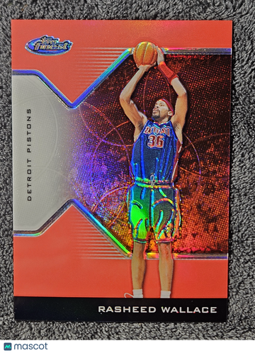 2004 Topps Finest #36 Rasheed Wallace Red Refractor /149