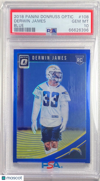 2018 Panini Donruss Optic Derwin James #108 Blue PSA 10