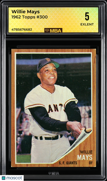 1962 Topps Willie Mays #300 MBA 5