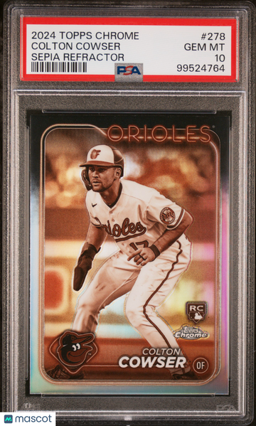 2024 Topps Chrome Colton Cowser #278 Sepia Refractor Rookie PSA 10