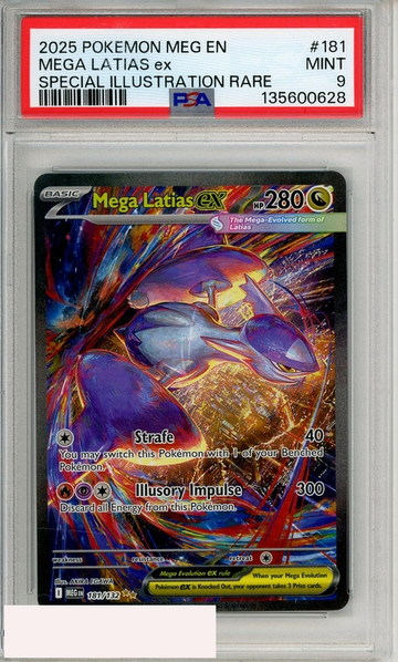 2025 POKEMON MEG EN-MEGA EVOLUTION MEGA LATIAS EX #181 SIR PSA 9