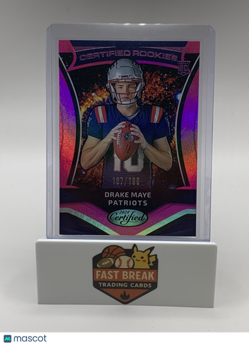 2024 Panini Certified Certified Rookies Drake Maye #3 Mirror Pink Prizm /199 RC