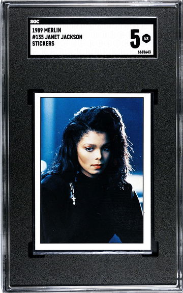 Janet Jackson SGC 5 Music Stickers #135 Merlin British The Top of The Pops 1989