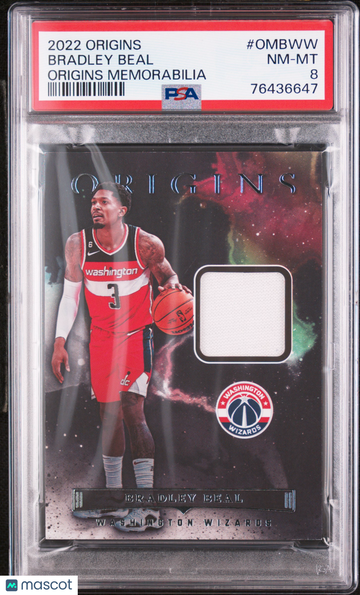2022 Panini Origins Origins Memorabilia Bradley Beal PSA 8