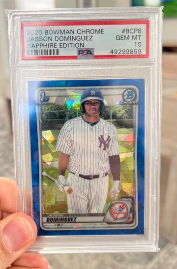 2020 Bowman Chrome Sapphire PSA 10 Jasson Dominguez 