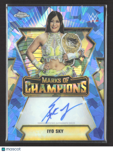 2026 Topps Chrome WWE Marks of Champions Iyo Sky #MOC-IS Blue Atomic Refractor