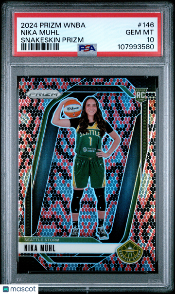 2024 Panini Prizm WNBA Nika Muhl #146 Snakeskin PSA 10