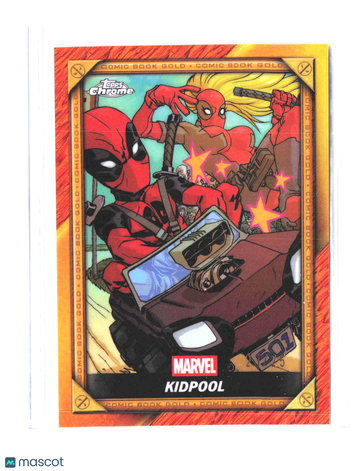 2025 Topps Chrome Deadpool Comic Book Gold Kidpool #CB-22 23/25 Trading Card
