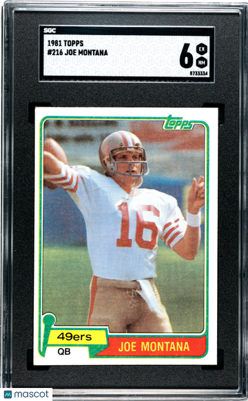 1981 Topps Joe Montana #216 SGC 6