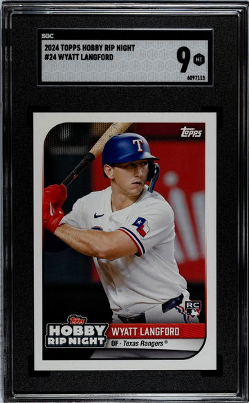 2024 Topps Hobby Rip Night Wyatt Langford #24 RC SGC 9
