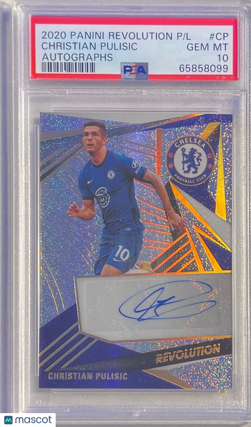 2020 Panini Revolution Premier League Autographs Christian Pulisic #CP PSA 10