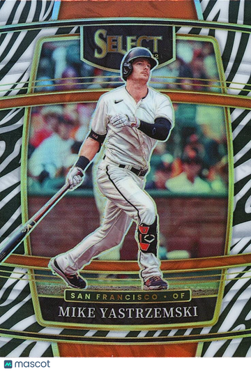 Mike Yastrzemski 2022 Select Short Print Zebra Prizm San Francisco Giants