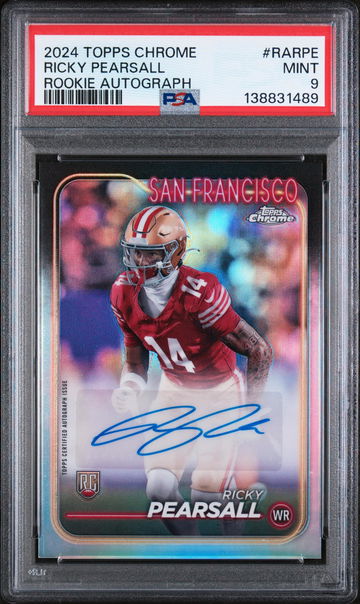 2024 Topps Chrome Rookie Autographs Variations Ricky Pearsall #RARPE PSA 9