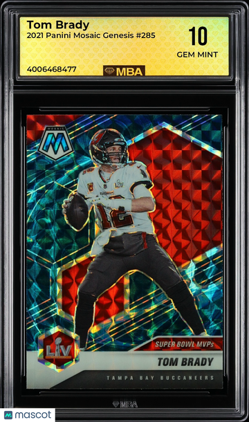 2021 Panini Mosaic Tom Brady #285 Genesis MBA 10