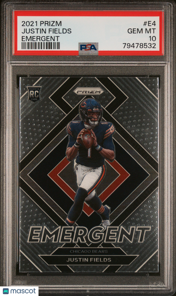 2021 Panini Prizm Emergent Justin Fields #E4 Rookie PSA 10