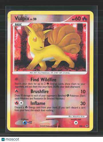 2009 Platinum – Supreme Victors Vulpix Holo Rare #SH6