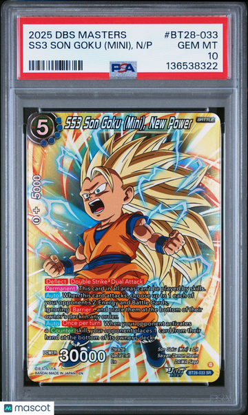 2025 Dragon Ball Super Prismatic Clash SS3 Son Goku New Power #BT28-033 PSA 10