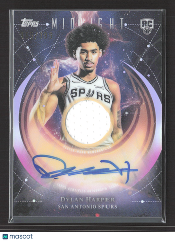 2025 Topps Midnight Dylan Harper #RJA-DH Rookie Jersey Autograph RC Memorabilia
