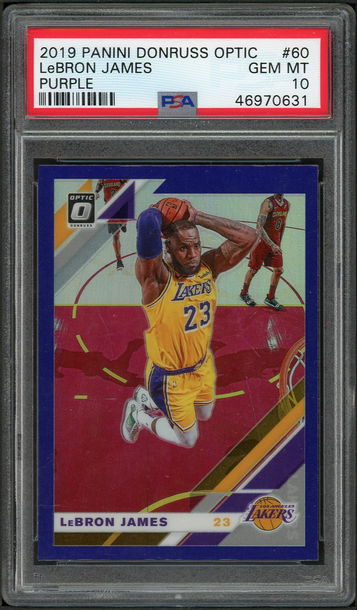 2019 Donruss Optic Purple LeBron James PSA 10