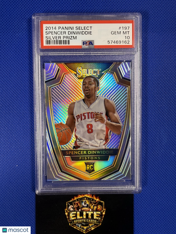 2014 Panini Select Spencer Dinwiddie #197 Silver Prizm Rookie PSA 10