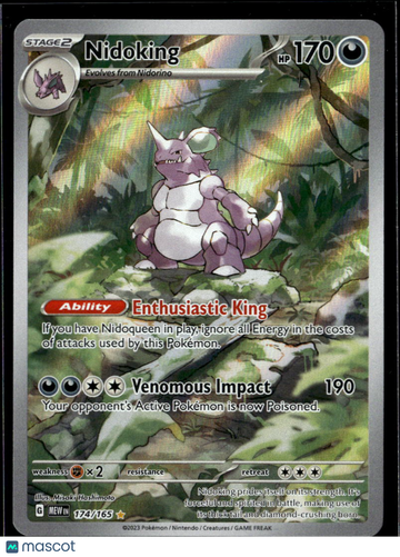 2023 Scarlet & Violet 151 Nidoking Holo Secret Rare #174/165