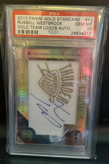2010 Panini Gold Standard Russell Westbrook Gold Logo /199 PSA 10 POP 1
