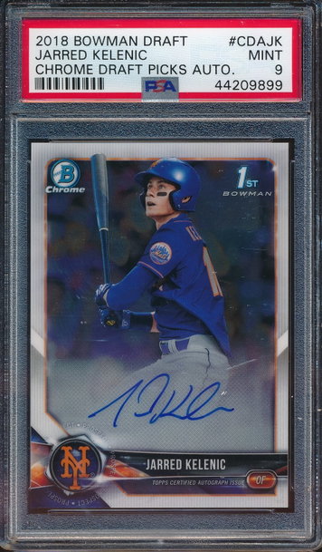 2018 Bowman Chrome Draft Jarred Kelenic Base RC AUTO PSA 9 9899