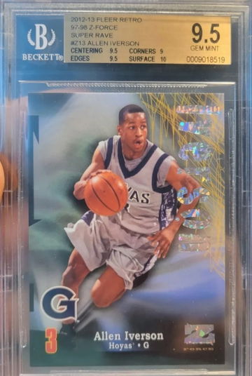 12-13 Fleer Retro Skybox Z-Force Super Rave /50 Allen Iverson BGS 9.5