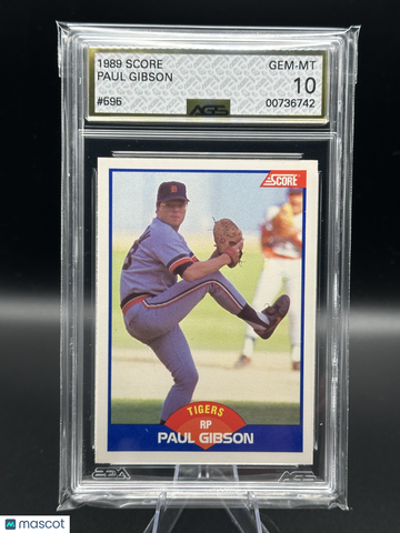 1989 Score Paul Gibson #595 AGS 10