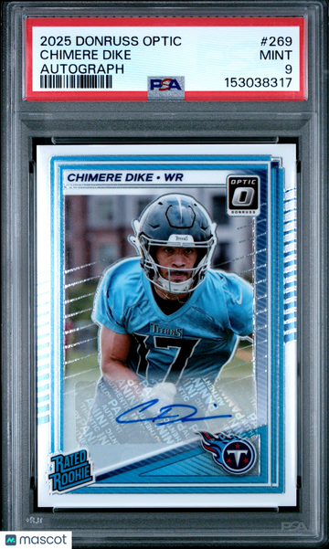 2025 Panini Donruss Optic Chimere Dike #269 Autograph PSA 9