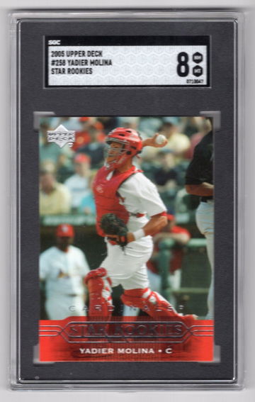 2005 Upper Deck Yadier Molina Star Rookies RC Cardinals SGC 8
