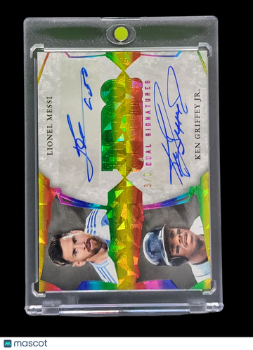 2025 Leaf Spectacular Hero Graphics Ken Griffey Jr. Lionel Messi #H2-2 /3 Dual Signatures