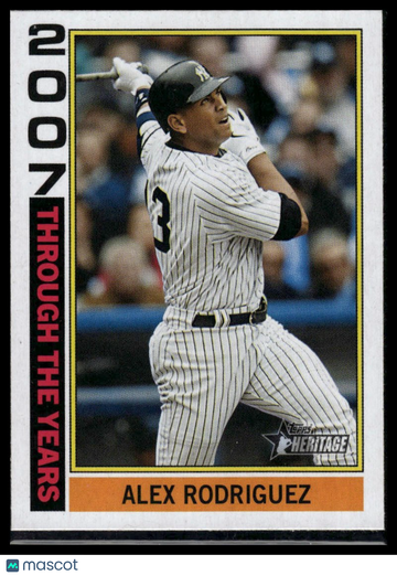 2025 Topps Heritage Alex Rodriguez #TTY-18 Through the Years