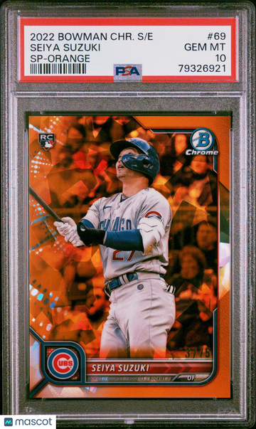 2022 Bowman Chrome Sapphire Edition Seiya Suzuki #69 SP Orange PSA 10