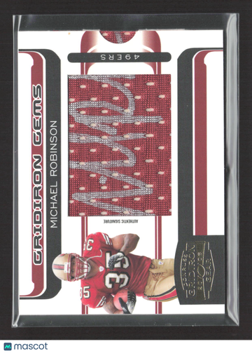 2006 Donruss Playoff Gridiron Gear Gridiron Gems Michael Robinson #220 Jersey Patch Authentic Signature