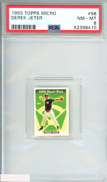 1993 TOPPS MICRO DEREK JETER #98 NY YANKEES MINI ROOKIE RC PSA 8 NM-MT