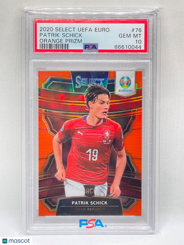 2020 Panini Select UEFA Euro Patrik Schick #76 Orange Prizm PSA 10