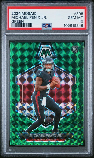 2024 Panini Mosaic Green Michael Penix Jr. #308 PSA 10