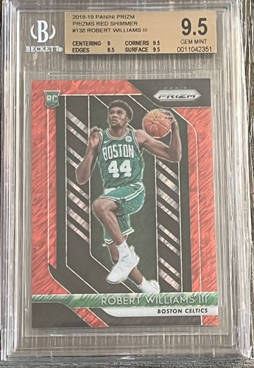 Robert Williams III 2018-19 Prizm Red Shimmer /7 RC BGS 9.5