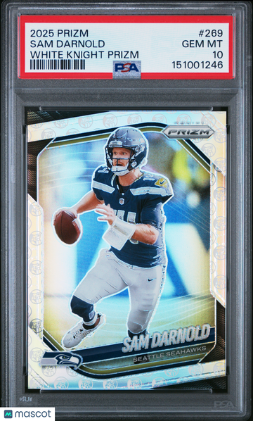 2025 Panini Prizm Sam Darnold #269 White Knight PSA 10