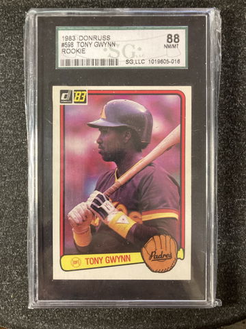 1983 DONRUSS TONY GWYNN #598 RC HOF SGC 8.5