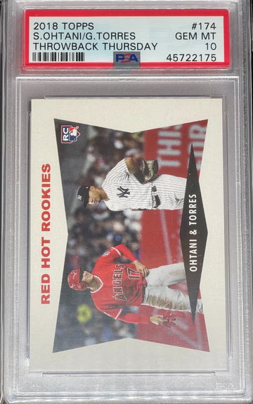 PSA 10 2018 Topps Shohei Ohtani/Gleyber Torres Throwback Thursday #174
