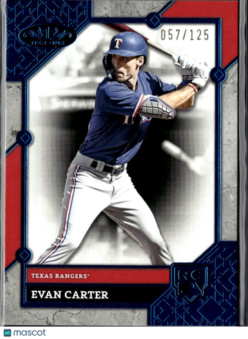 Evan Carter 2024 Topps Tier One RC /125 Texas Rangers