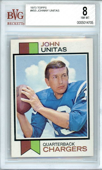 1973 TOPPS JOHN UNITAS BVG 8