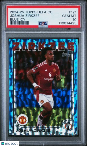 2024-25 Topps UEFA Club Competitions Joshua Zirkzee #121 Blue Icy PSA 10