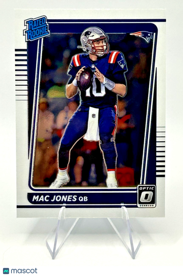 2021 Panini Donruss Optic Mac Jones #206 Base Rookie Autograph Football Card Patriots
