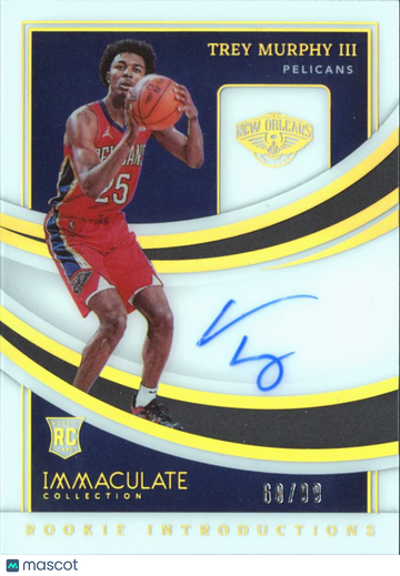 2022 Panini Immaculate Collection Rookie Introductions Trey Murphy III #IRI-TMN RC