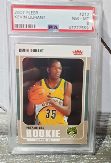 2007 Fleer Kevin Durant psa 8