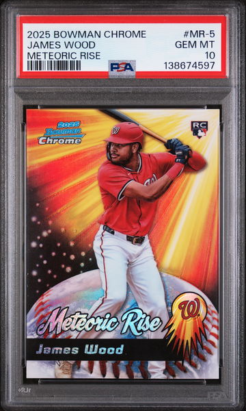 2025 Bowman Chrome Meteoric Rise James Wood #MR-5 PSA 10